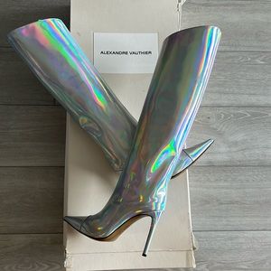 Iridescent Silver Alexandre Vauthier Boots
